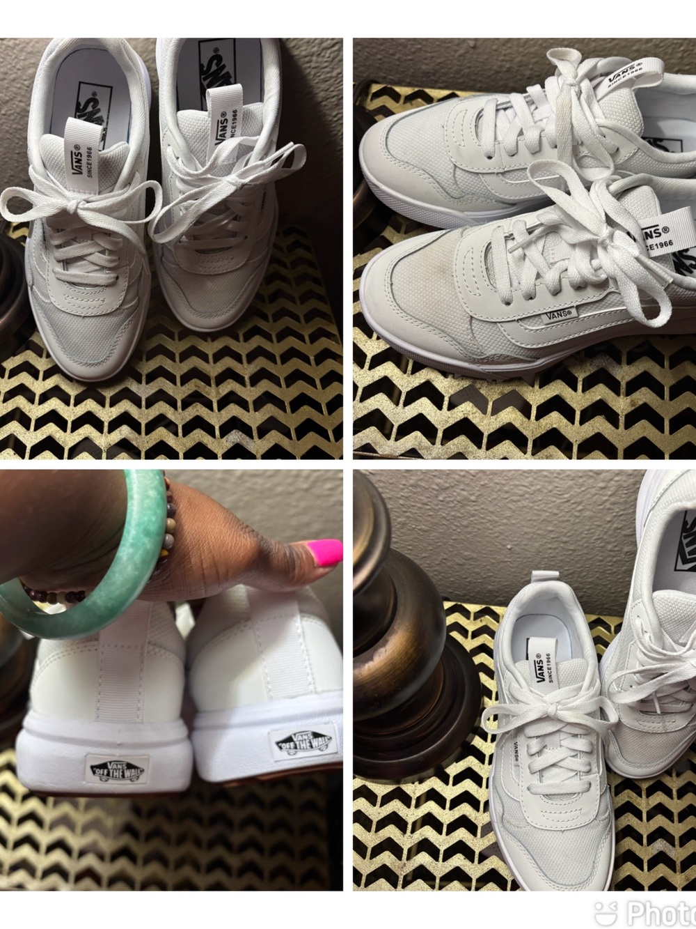 Vans White Classic Low-Top Lace-Up Sneakers